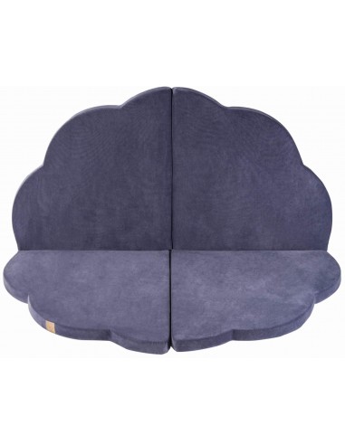 Cloud legemåtte i velour Ø160 cm - Blågrå