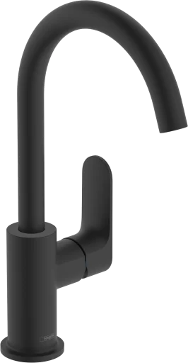 Hansgrohe Rebris S 210 vandhane m/svingtud og løft-op bundventil, mat sort