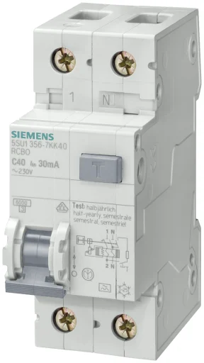 Kombiafbryder Automatsikring/HPFI C 20A 1P+N 30mA 5SU1346-6KK20