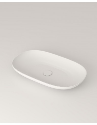 LO2L bordmonteret håndvask 61 x 37 cm solid surface - Mat hvid