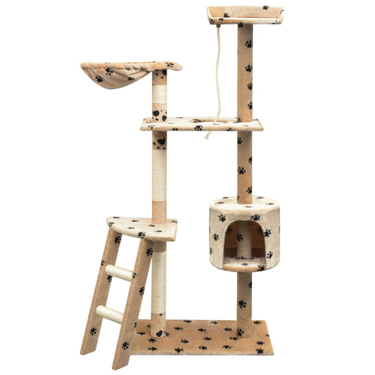 vidaXL kradsetræ med sisal til katte 150 cm poteprint beige