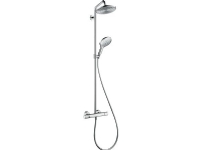 HANSGrohe Raindance Select S240 1Jet brusesystem, termostat til vægmontering, vandret Ø460mm brusearm, Ø120mm håndbruser og Ø240mm hovedbruser