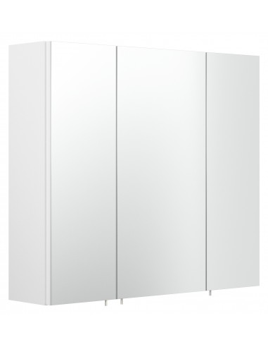Spejlskab i mdf og glas H62 x B70 cm - Hvid