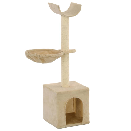 vidaXL kradsetræ til katte med sisal-kradsestolper 105 cm beige