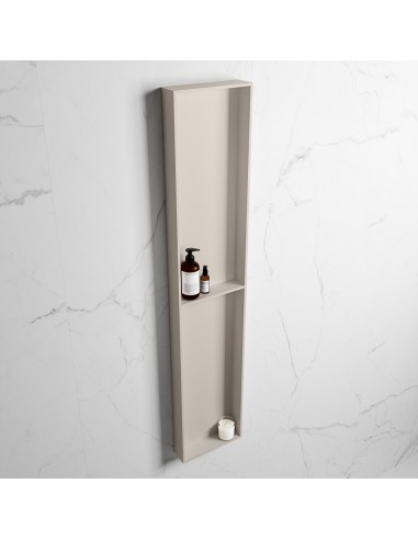 EASY hylde til badeværelset 149,5 x 29,5 cm Solid surface - Linned