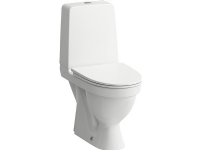 Laufen Kompas skruemonteret toilet med skjult S-lås og åben skyllekant samt Clean Coat belægning