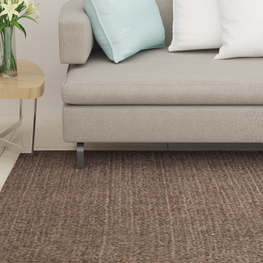 vidaXL gulvtæppe 100x100 cm naturlig sisal brun