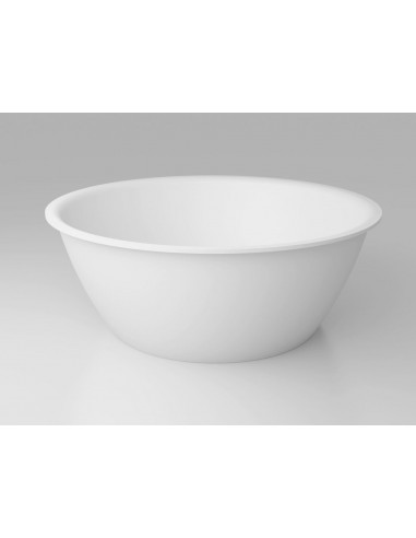 BETA V1 rundt fritstående badekar Ø140 cm solid surface - Mat hvid