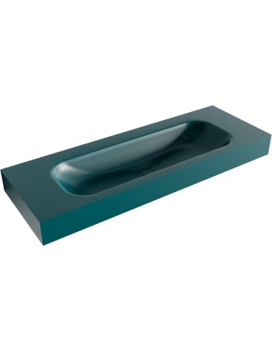 BIG LARGE væghængt håndvask 130 x 46 cm Solid surface - Petrolium