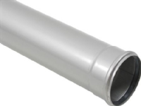 Blücher afl.rør 1 mf.110X500 - m.O-ring RF AISI 304.Alm RF stål