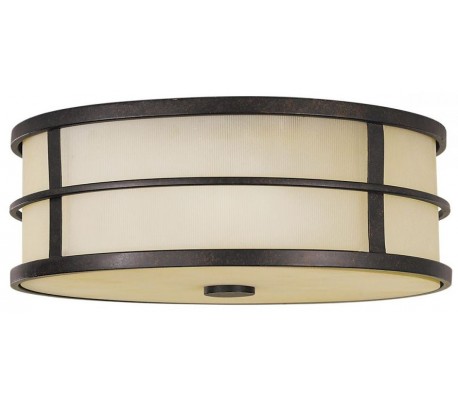 Fusion Plafond Ø34,3 cm 3 x E27 - Rustik bronze/Rav
