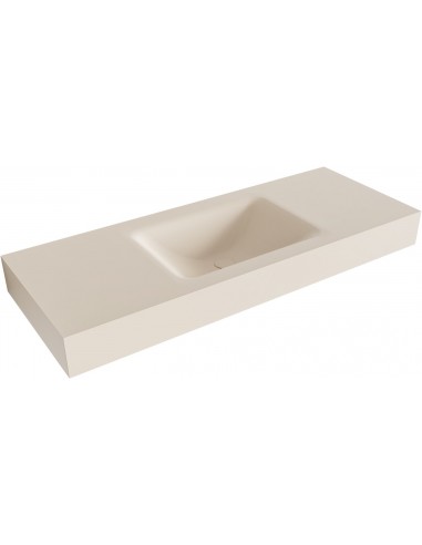 CLOUD væghængt håndvask 120 x 46 cm Solid surface - Linned