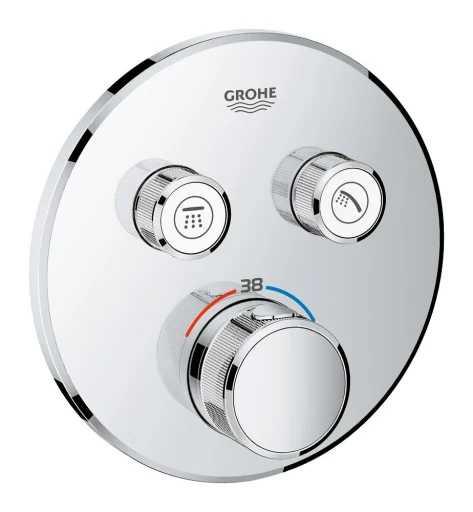 Grohe Grohtherm SmartControl indbygningsbatteri, 2 udtag, krom