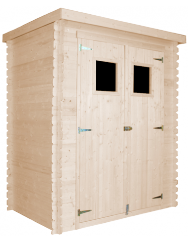 Redskabsskur i fyrretræ B184 cm - Natur/Sort