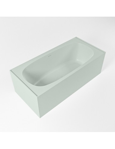 FREEZE fritstående badekar 180 x 85 cm Solid surface - Svag grøn