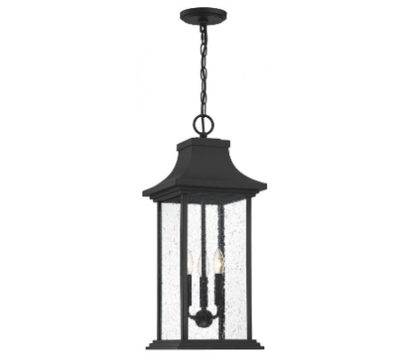Hancock 3 Loftlampe 27 x 27 cm - Mat sort/Klar med dråbe effekt