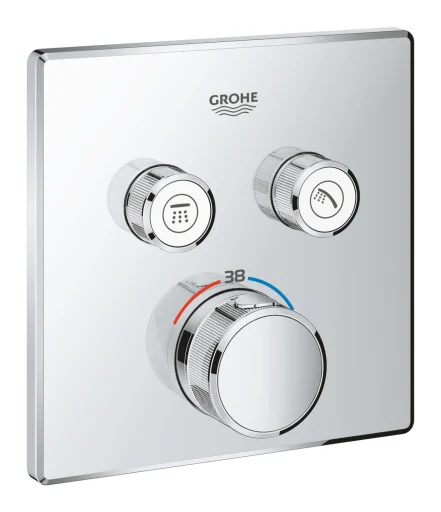 Grohe Grohtherm SmartControl brusebatteri, 2 udtag, krom