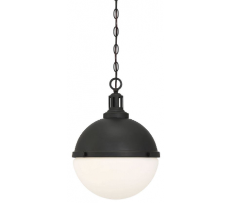 Lilly 2 Loftlampe Ø33 cm - Mat sort/Opalhvid