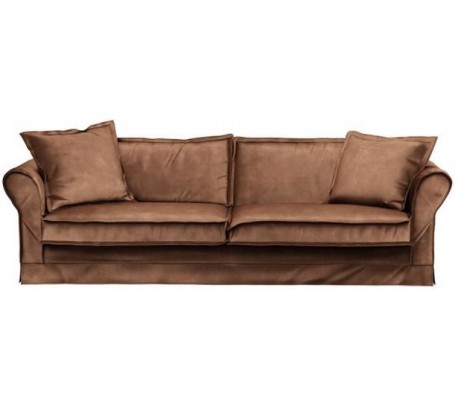 Carlton 3,5 personers sofa i velour B255 cm - Chokolade
