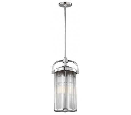 Paulson Badeværelseslampe i stål og glas Ø24,4 cm 3 x G9 LED - Poleret krom/Klar