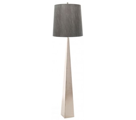 Ascent Gulvlampe H181 cm 1 x E27 - Poleret nikkel/Grå