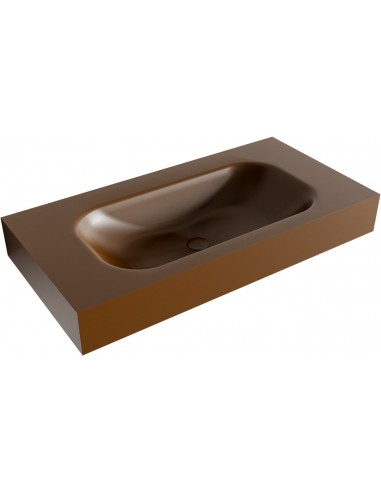 BIG SMALL væghængt håndvask 90 x 46 cm Solid surface - Rust