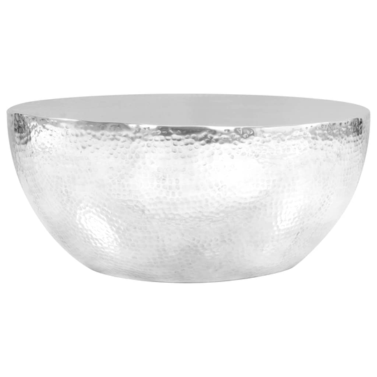 vidaXL sofabord hamret aluminium 70 x 30 cm sølvfarvet