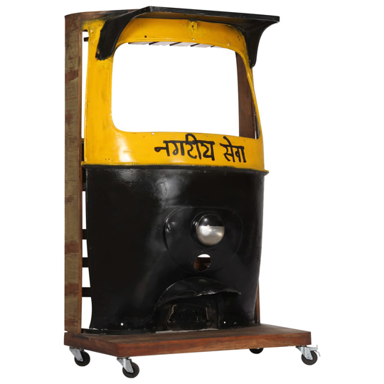 vidaXL rickshaw-vinskab 100x60x172 cm massivt genbrugstræ