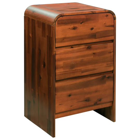 vidaXL kommode massivt akacietræ 45 x 37 x 75 cm