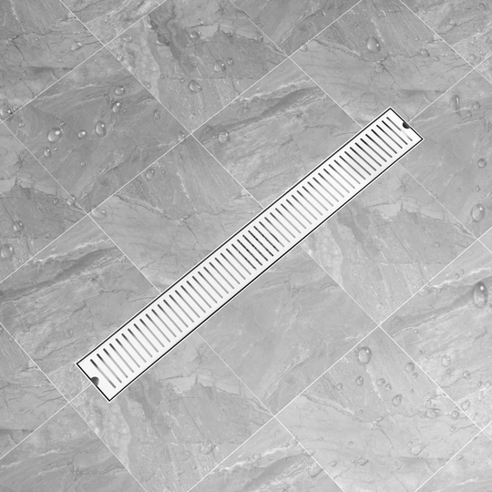 vidaXL gulvafløb 93x14 cm rustfrit stål