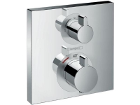 HansGrohe Ecostat Square termostatarmatur til indbygning med afspærring til 2 udtag - kombineres med iBox 01810180