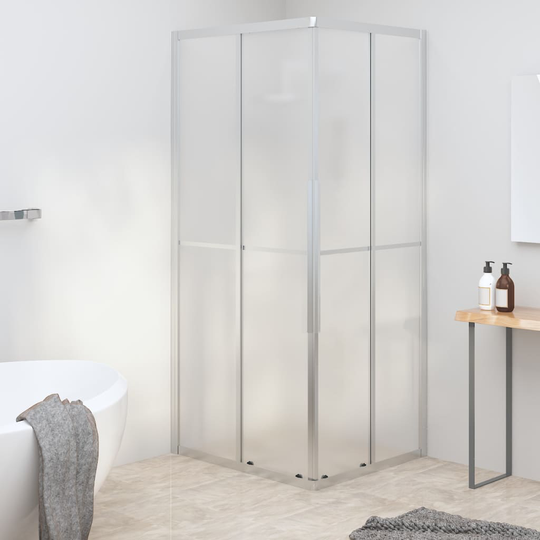 vidaXL brusekabine 90x70x180 cm matteret sikkerhedsglas
